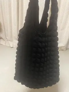 トートバッグ 黒 ポコポコ