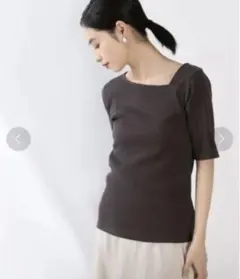 (2着分のお値段)LOWREYS FARM アシンメトリー カットソー　5分丈