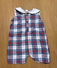 チェック柄ロンパース ベビー服