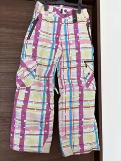 カラフル チェック柄 スノーボードウェア　スキーウェア