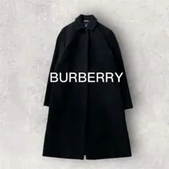 バーバリーブルーレーベル ブラック　ロングコート　アンゴラ