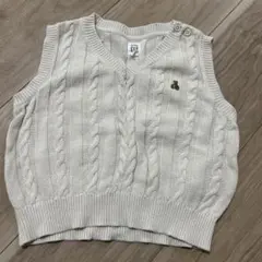 《美品》GAP ベビー ケーブルニットベスト 12-18M