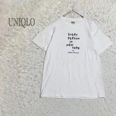 ユニクロ　半袖Tシャツ　Mサイズ　カジュアル　ホワイト