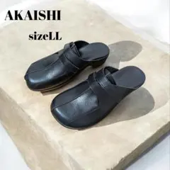 [美品] アカイシ アーチフィッター 108 ヒールクロッグ 黒　sizeLLのサムネイル