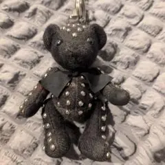 PRADA♡プラダ ベアキーリング ビーズストーン 牛革 ブラック