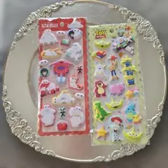 トイ・ストーリー &ベイマックス 【新品正規品】マシュマロシール2枚セット