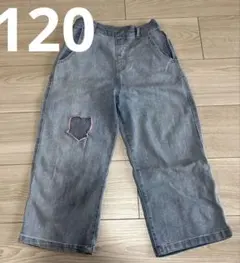 ANAP kids 穴あき　ワイドデニム 120のサムネイル