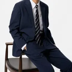 UNIQLO　ユニクロ　感動ジャケット　ネイビー　L　軽量　ストレッチ　ドライ