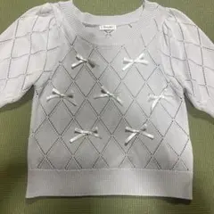 INGNI 半袖ニット リボン ダイヤ柄