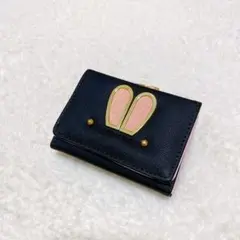 ✨ラスト1点✨レディース ミニ財布 コンパクト うさぎ 可愛い ブラック ピンク