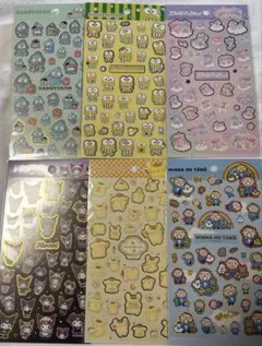 サンリオサンリオキャラクターズ 箔押しシール　6枚セット