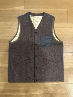 14aw SOUTIENCOL ヘリンボーン ウール ライナーベスト 2 日本製