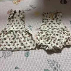 teteatete 花柄ロンパース