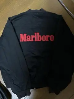 Marlboro MA-1ジャケット 黒 赤裏地 - メルカリ