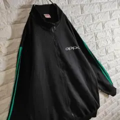 トラックジャケット OPPO ロゴ フルジップ サイドライン 2L ブラック