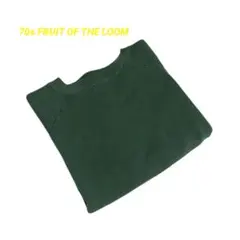70s FRUIT OF THE LOOM ラグランスリーブ スウェット 緑