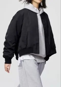 UNIQLO:C ボマージャケット　ブラックLサイズ