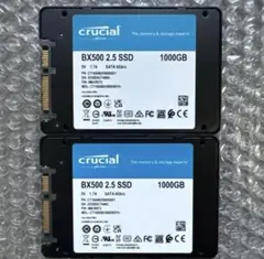 【ジャンク】crucial SSD BX500 1TB 2個 SATA