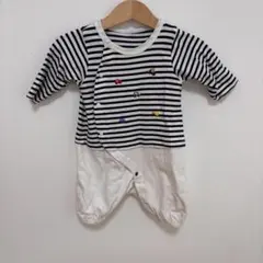 familiar ストライプロンパース50〜60cm