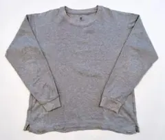 UNIQLO グレー クールネック長袖カットソー 150