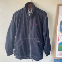 NIKE JUST DO IT ナイロンブルゾン トラックジャケット M 黒赤