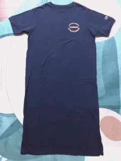 新品未使用 Champion 半袖ロングワンピース M ネイビー