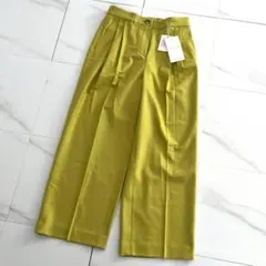 新品タグ付 2.1万円 CORDIER ワイド パンツ 38 M マスタード