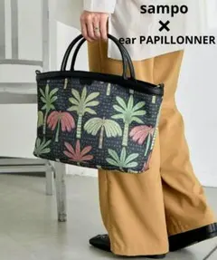 【ear PAPILLONNER】sampo×earヤシ柄トートバッグのサムネイル
