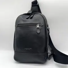 【美品✨】コーチ グラハム ボディバッグ レザー ブラック F37598 黒