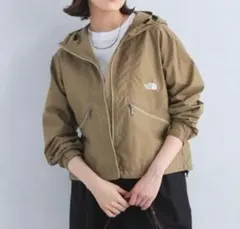 新品　ノースフェイス ショートコンパクトジャケット カーキNPW22430