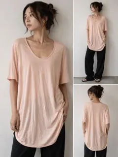 KEIKO KISHI by nosh ロング丈 UネックTシャツ　Fのサムネイル