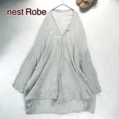 ネストローブ　nestRobe リネン　2way ボレロ　カーディガン nest Robe - ネストローブ nestRobe リネン 2way ボレロ カーディガン