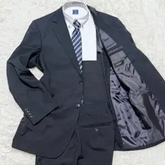 ✨美品✨ LESLIEGRANT スーツ ビジネス ブラック ストライプ XL