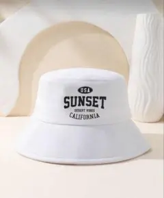 キッズ バケットハット ホワイト ２つセット