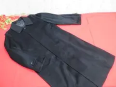 【ee1091/10】albante uomo　ピュアカシミア　ロングコート　黒