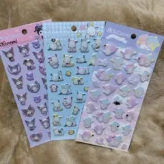 サンリオ　ぷくっとシール　3種類セット ポチャッコ　クロミ　リトルツインスターズ