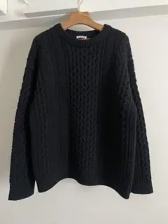 中古 美品 AURALEE オーラリー メリノ アランニット セーター