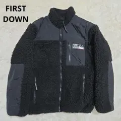 ファーストダウン FIRST DOWN フリース ボアジャケット ブラック