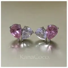 【新品】クリア　ピンク 2色のピアス
