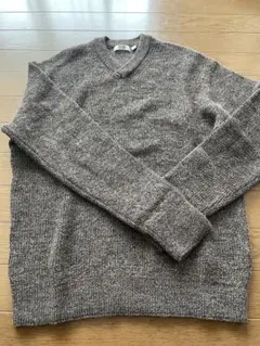 UNIQLO U　メランジVネックニット ブラウン　Lサイズ