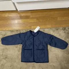 プティマイン　ネイビー キルティングジャケット　ブルゾン