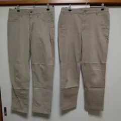 TOPVALU ベージュ チノパン ストレッチ　2枚セット