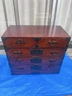 民芸家具 整理箪笥 3段 彫金金具 - メルカリ