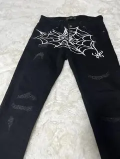 KCF spellfuck 蜘蛛の巣デニムパンツ