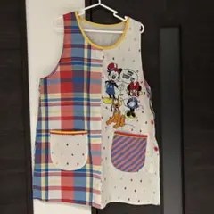 保育士エプロン　ディズニー　ミッキーミニー