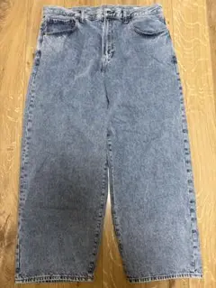 美品　GAPライトブルー、スーパーバギーデニムパンツ 36/32