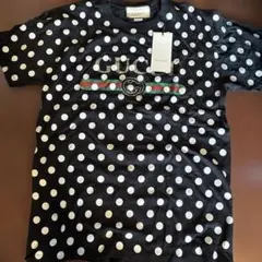 GUCCI ドット柄 ロゴ Tシャツ ブラック XS 新品のサムネイル