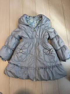 水色　中綿リバーシブルアウター　フリル付き