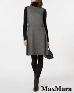 マックスマーラ ノースリーブワンピース グレー