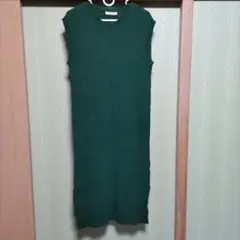 LOWRYS FARM グリーン ニットワンピース M